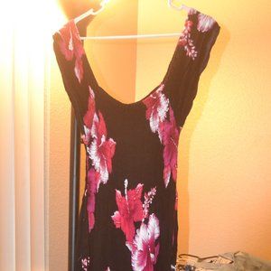Full Length Off The Shoulder Hawaiian Dress
